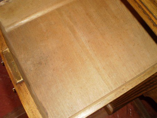 fig 4. Desk Victorian golden Oak twin pedestal
