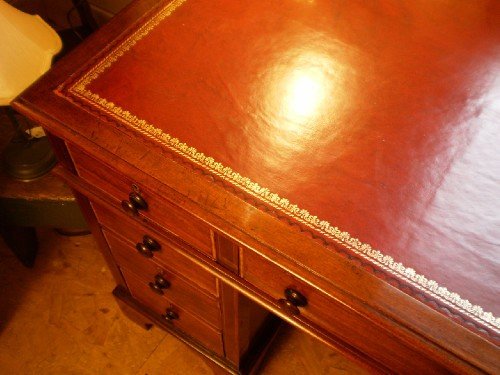 fig 2.  Desk Victorian Mahogany inlaid c1880