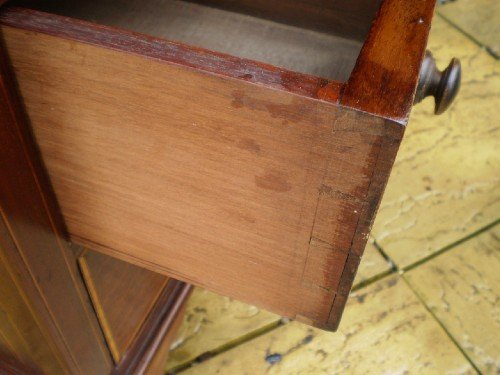 fig 3.  Desk Victorian Mahogany inlaid c1880