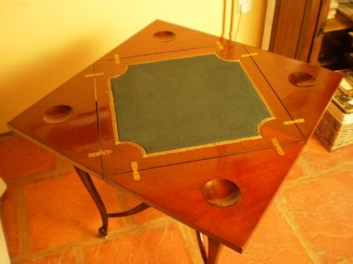fig 1. Victorian Mahogany envelope card table