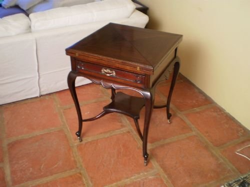 fig 2. Victorian Mahogany envelope card table
