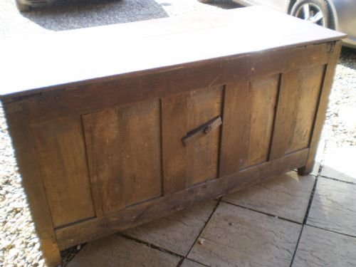 fig 4. Coffer carved Oak early 18th century dated 1721