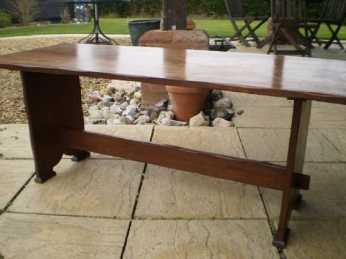 fig 1. Table Arts and crafts Walnut Cotswold school c1900