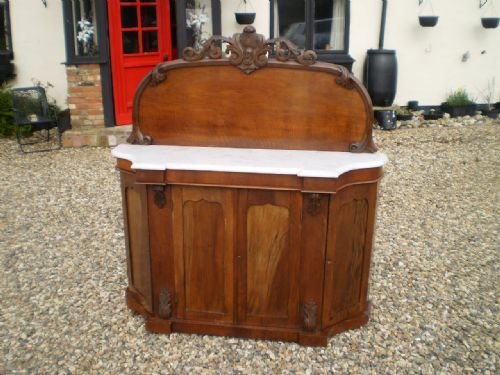 	
Sideboard Credenza Victorian Walnut and Marble