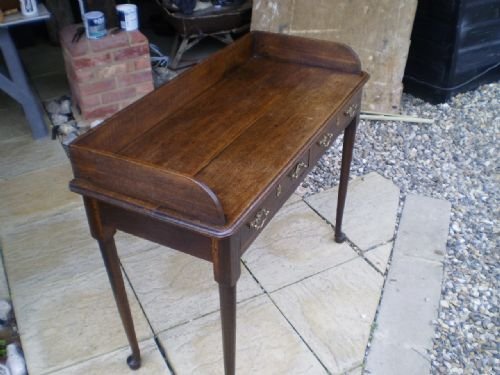 fig 1. Desk Early Victorian Oak writing desk