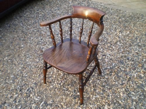Chair Victorian Early Smokers Bow Ash Elm C1860
