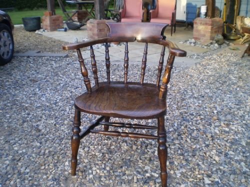 fig 1. Chair Victorian early smokers bow Ash Elm c1860