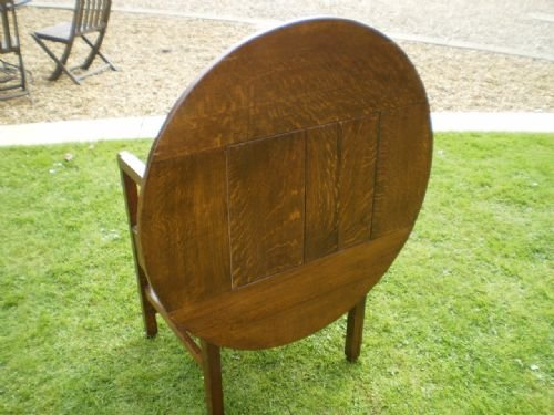 fig 2. Chair Arts and crafts Oak Monks seat c1900