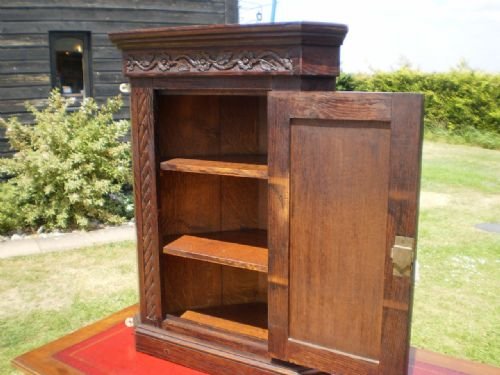 fig 2.
Cabinet cupboard corner carved Oak c1820