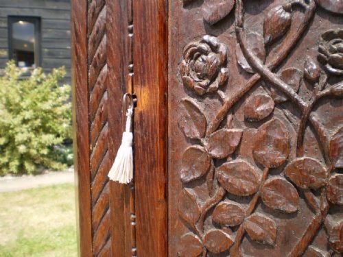 fig 4.
Cabinet cupboard corner carved Oak c1820