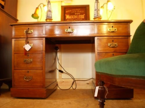 fig 2.
Desk Victorian solid Walnut c1870