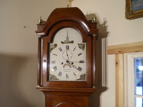 fig 4.
Clock Grandfather Longcase c1822 William Mitchell Norwich