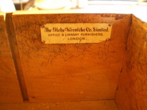 fig 3.
Desk Globe Wernicke Edwardian Oak c1910
Cloverleaf Home Interiors £55 delivery retail quality