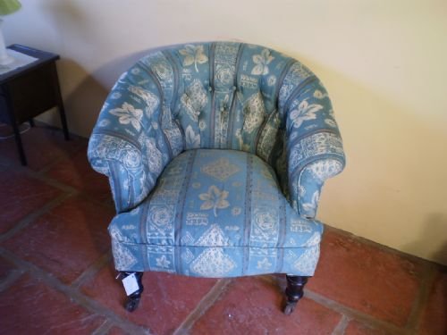 fig 1. Chair Victorian newly re-upholstered c1880
Cloverleaf Home Interiors £45 delivery retail quality