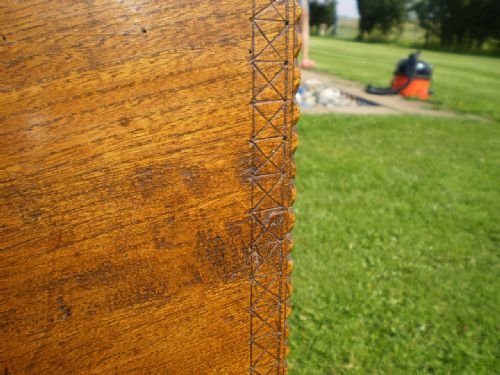 fig 4. Coffer six plank 18th century Elm
Cloverleaf Home Interiors £45 delivery retail quality
