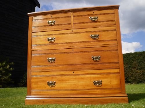 Chest of Drawers Arts and Crafts Walnut Dated 1904
