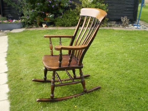 fig 4. Chair Victorian lathe back Grandfather rocking chair
Cloverleaf Home Interiors £45 delivery retail quality