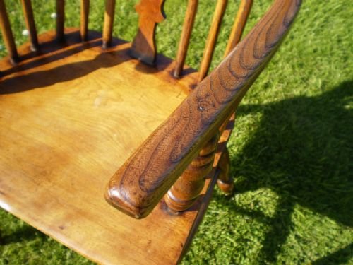 fig 2. 	
Chair Windsor early Victorian c1840 Ash Elm fruitwood
Cloverleaf Home Interiors £45 delivery retail quality
