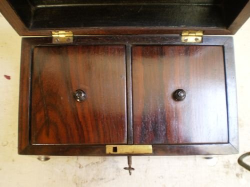 fig 2. Tea caddy Regency Rosewood
Cloverleaf Home Interiors £8 delivery retail quality
