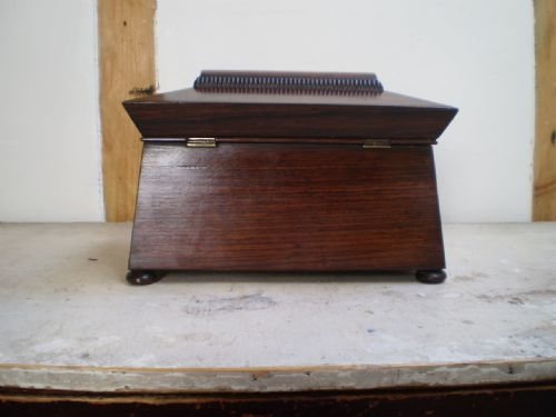 fig 3. Tea caddy Regency Rosewood
Cloverleaf Home Interiors £8 delivery retail quality
