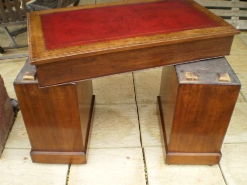 fig 3. 	
Desk Victorian Walnut dated 1888 small proportions
Cloverleaf Home Interiors £45 delivery retail quality
