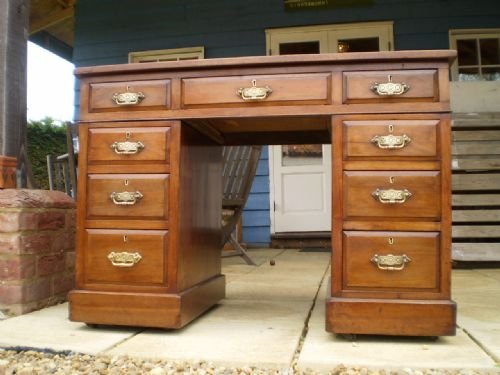 fig 4. 	
Desk Victorian Walnut dated 1888 small proportions
Cloverleaf Home Interiors £45 delivery retail quality