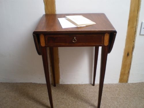 Table George III Mahogany Work Bedside C1790