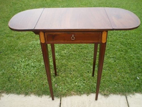 fig 3. Table George III Mahogany work bedside c1790
