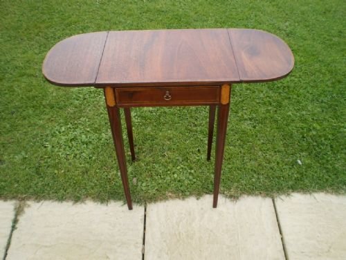fig 4. Table George III Mahogany work bedside c1790
