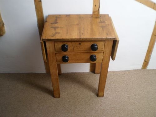 fig 2.
Table Victorian Pine work sewing lamp bedside table