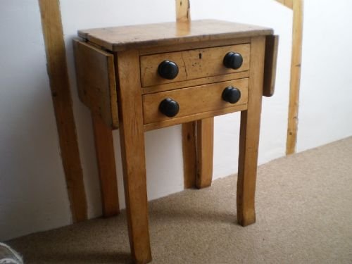 fig 3.
Table Victorian Pine work sewing lamp bedside table