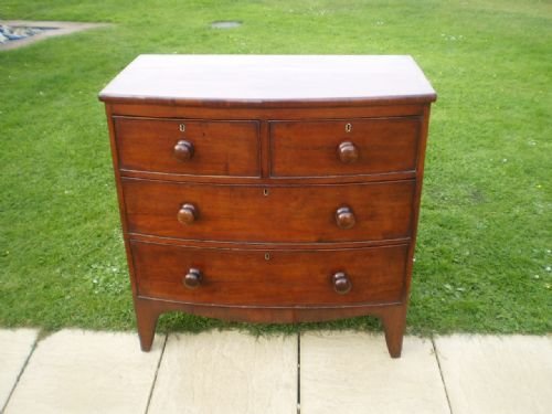 	
Chest of Drawers George III Mahogany Bowfront Only 34"

