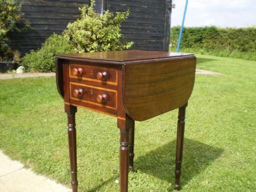 	
Table Work Sewing Fine Regency Mahogany C1825
