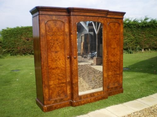 	
Wardrobe Victorian Edwards and Roberts Burr Walnut Breakfront