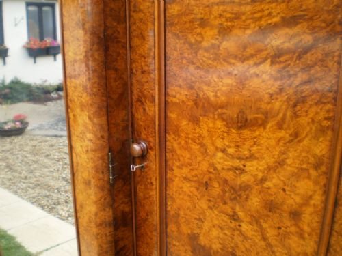 fig 2.
Wardrobe Victorian Edwards and Roberts Burr Walnut breakfront