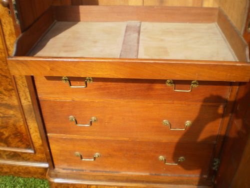 fig 3.
Wardrobe Victorian Edwards and Roberts Burr Walnut breakfront