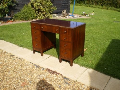 	
Desk Walnut Art Deco C1920 by Morris of Glasgow