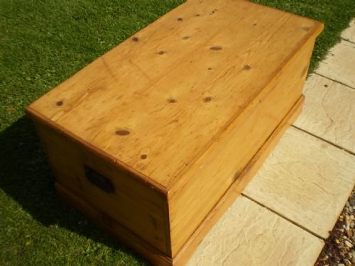 fig 1. Blanket box chest Victorian Pine