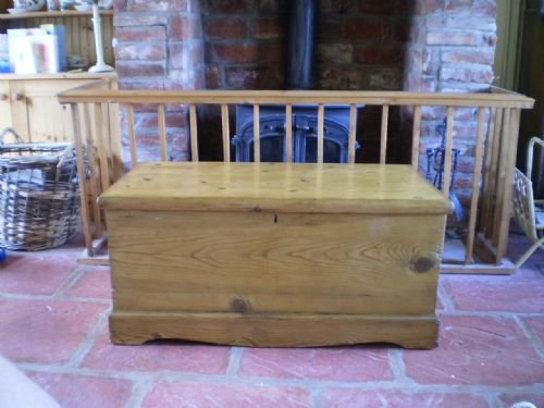 fig 4. Blanket box chest Victorian Pine