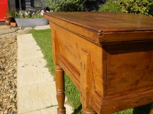 fig 4. Table dough bin chest box Victorian Pine