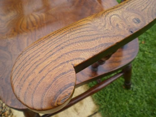 fig 3. Chairs Victorian smokers bow pair Elm and Beech c1870