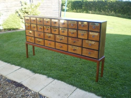 fig 1. Chest of drawers Rare Apothecary chemist drawers c1840 fresh to market