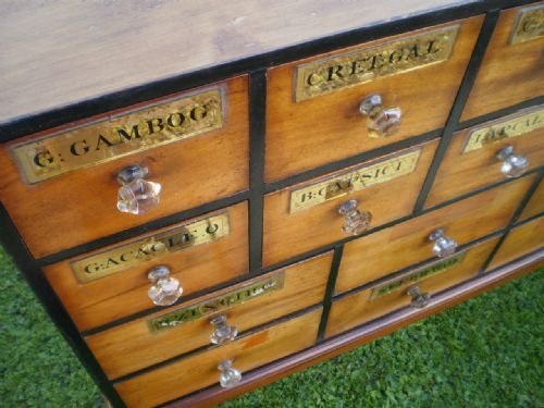 fig 2. Chest of drawers Rare Apothecary chemist drawers c1840 fresh to market