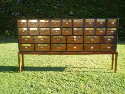 fig 2.
Chest of drawers Rare Apothecary chemist drawers c1840 fresh to market