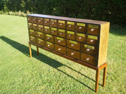 fig 4.
Chest of drawers Rare Apothecary chemist drawers c1840 fresh to market