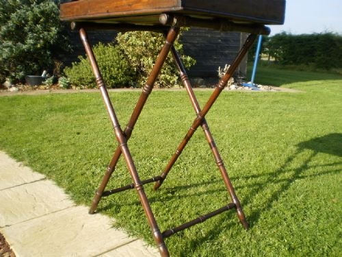 fig 2. Table tray butlers tray and original stand Regency Mahogany c1825