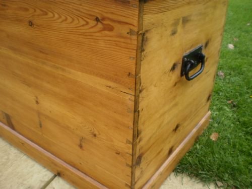 fig 1. Blanket box chest Victorian Pine