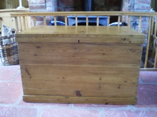 fig 2. Blanket box chest Victorian Pine