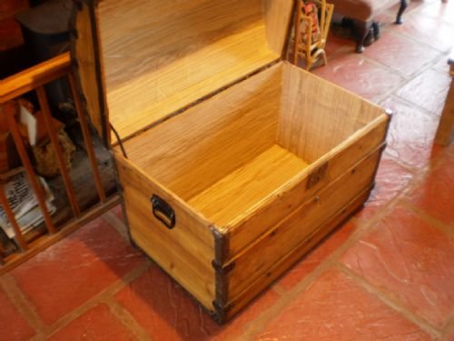 fig 3. Blanket box chest Victorian Pine