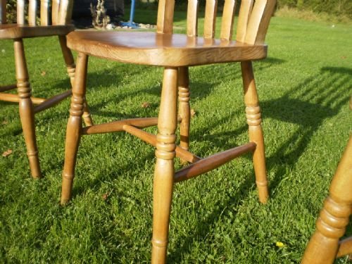 fig 4. Chairs Victorian Lathe back Windsor Beech and Elm